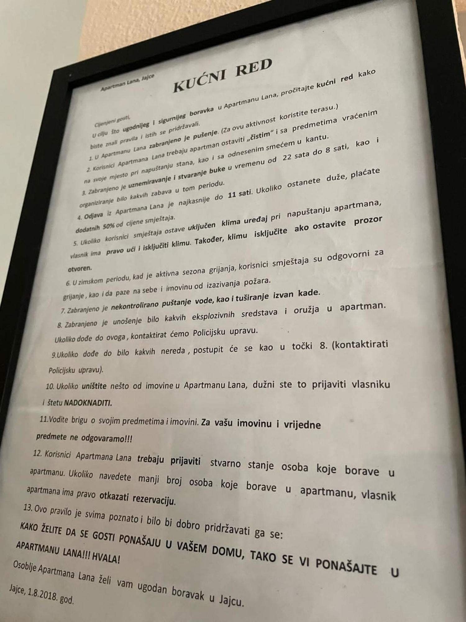 Apartman Lana Jajce Extérieur photo